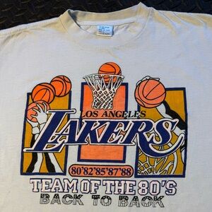 80’s Vintage Los Angeles Lakers Graphic Tee Size Large